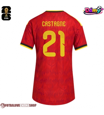 Belgie Timothy Castagne #21 Domácí Dres pro Dámy MS 2026 Krátkým Rukávem